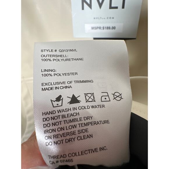 NVLT NEW Women’s Vegan Leather Collared Trucker Jacket Size M Ivory/Cream - Picture 12 of 12